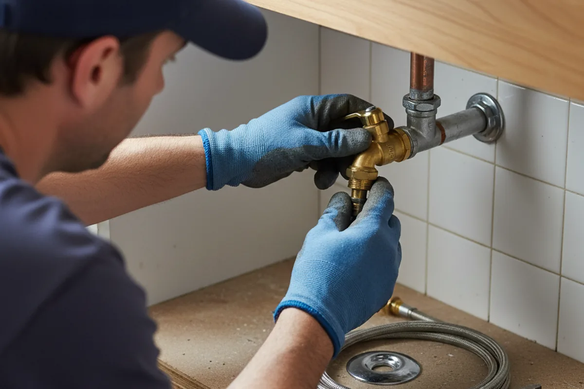 Shutoff valve and fitting work during Faucet and Fixture Repair in Petersburg